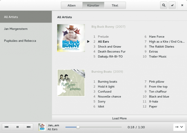 Der eigentliche Player am unteren Fensterrand